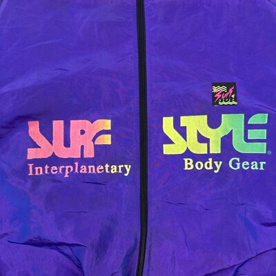 Vintage Surf Style Interplanetary Body Gear Pullover Windbreaker