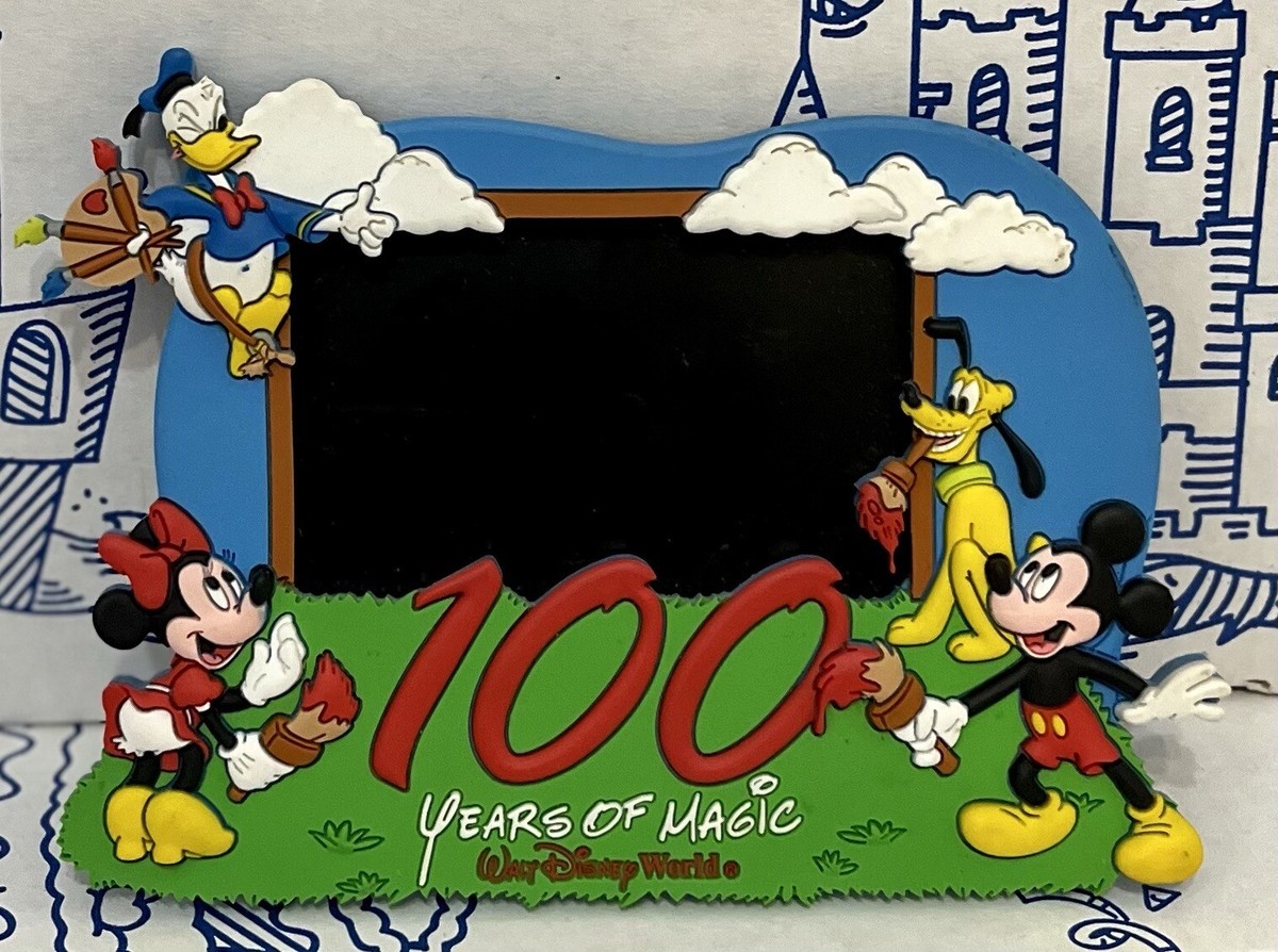 Walt Disney World 2” X 3” Picture Frame Magnetic 100 Years Of