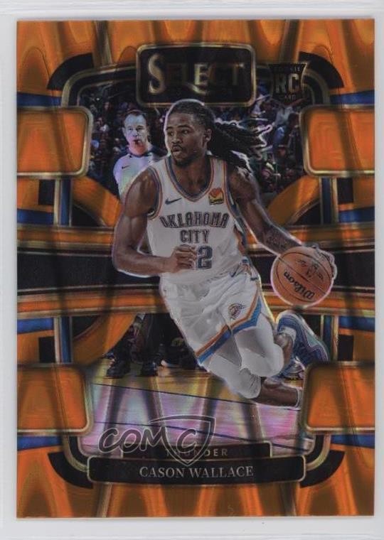 2023 Panini Select Concourse Orange Tectonic Prizm Cason Wallace Rookie RC 19cx