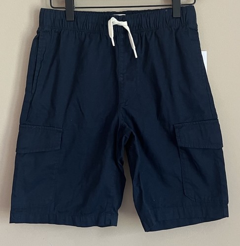 Old Navy Cotton Pull On Chino Shorts Boys XL 14 16 Blue Uniform New Cargo - Picture 2 of 5