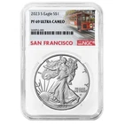 2023-S $1 1-oz Proof American Silver Eagle NGC PF69UC Trolley Label
