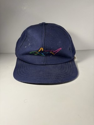 Vintage Greg Norman hat Strap back adult one size blue adjustable attack 90s Men