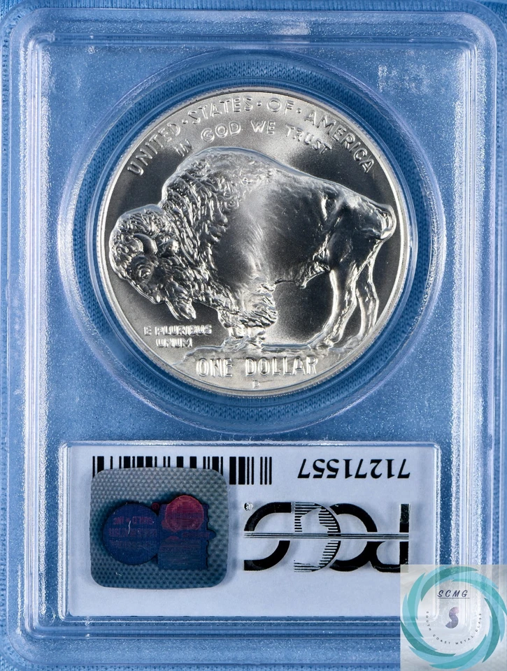 2001-D American Buffalo Commemorative Silver Dollar PCGS MS69 - #71271557 - Image 2 of 4