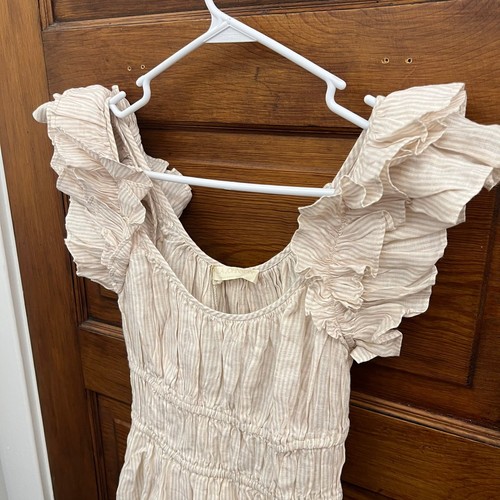 Ulla Johnson Rissa Dress in Sand Size 00 NWT's $525 Tan Cream Ruffle Sleeve Maxi - Picture 5 of 13
