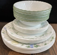 23 Corelle CHUTNEY Fruit SWIRL 6 Dinner Plates 4 Lunch 5 Bread 8 Cereal Bowls