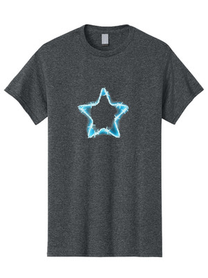 Barbed-Wire-Star(1) Mens Graphic Tee, 100% Cotton, Casual Summer Wear