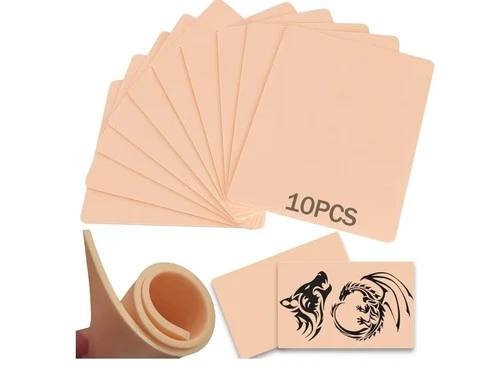 Fake Skin 3mm - Usiriy 10pcs Tattoo Skin 6x8" Practice Skin Thick Synthetic Skin - product listing photo
