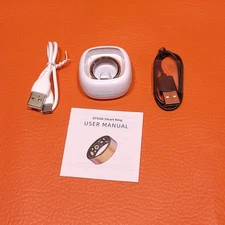 Smart Ring Health Fitness Tracker IP68 Heart Sleep Blood Oxygen Rose Gold Tone