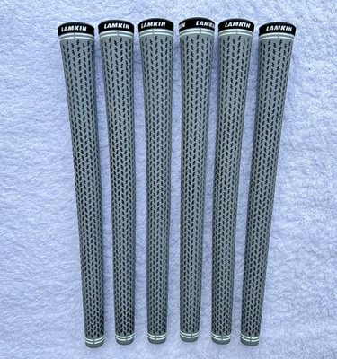 x6 Lamkin Crossline 360 Midsize grau Golfgriffe + Tape