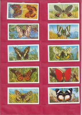 BR0OKE BOND TEA - BUTTERFILES OF THE WORLD - 1964 - FULL SET IN SLEEVES