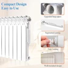 AB Wall-mounted Radiator Heater with 8 Panels