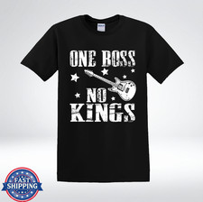 One Boss No Kings Rock Band Guitarist Vintage Style T-Shirt
