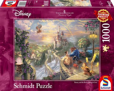 Disney, Beauty and the Beast | Puzzle Thomas Kinkade, Disney 1000 Teile | Spiel