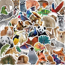 Cute Animals Stickers for Kids Teen 50PCS Zoo Animal Realistic Animal Decal