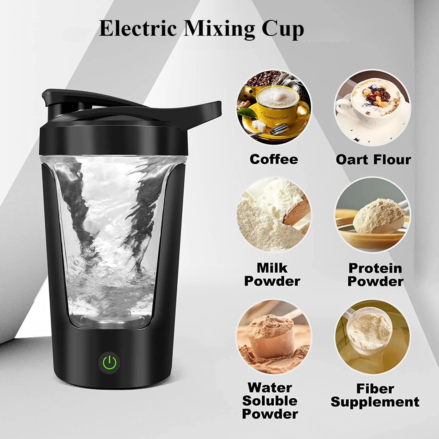 450ml Electric Blender Cup Portable Protein Shaker Bottle Mixer for Home Travel