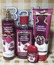 BATH & BODY WORKS 4pc Full Size Shower Set Bright Christmas Morning (U/98102)