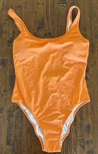 Victoria  s Secret Pink Scoopback One-Piece Swimsuit Color Orange Sz Small