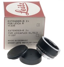 FOR LEICA R 2x EXTENDER-R MINT BOXED 11236 CAPS PERFECT OPTICS COMPLETE KIT RARE