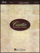 Carta Manuscript Paper No. 6 - Basic - spiral_bound Hal Leonard Publishing C...