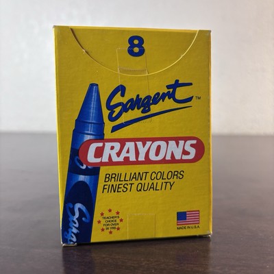 Vintage Sargent Finest Quality Crayons 8 Brilliant Colors - NIB