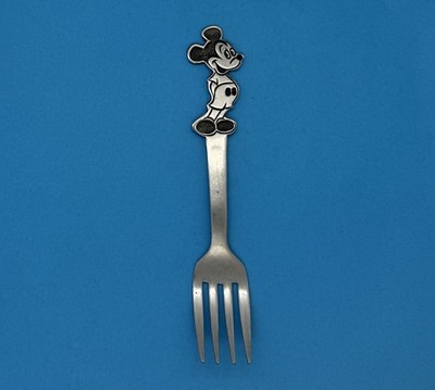Vintage Walt Disney Prod. Stainless Mickey Mouse Youth Fork 5-5/8'' Bonny Japan
