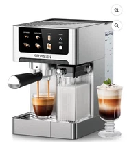 AIRMSEN BCM2308 COFFEE MAKER 20 BAR ESPRESSO MACHINE W/AUTOMATIC MILK FROTHER
