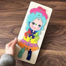 Wooden 3D Girl Puzzle   Developmental Toy for Children