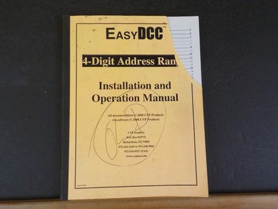 Easy DCC 4 Digit Address Range? Installation and Operation Manual   Soft cover