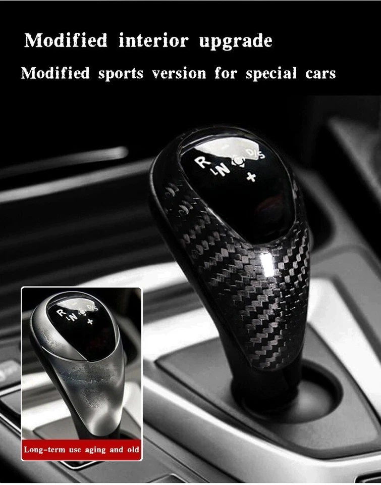 Cubierta de ajuste de perilla de engranaje de fibra de carbono para BMW M2 M3 M4 2014-2018 X5M X6M F80 F86 F83 Foto 4 de 4