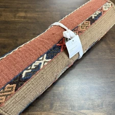 POTTERY BARN LODGE KILIM WOOL/COTTON TABLE RUNNER 18 X 108" RUSTIC LODGE