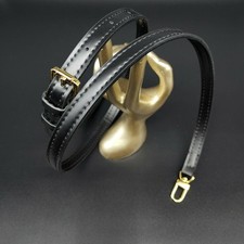 30"-47.3" Black Leather Crossbody Adjustable Shoulder Strap For Pochette Mini Fa