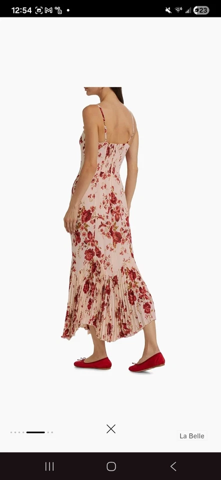 Женское платье макси Reformation без рукавов с цветочным рисунком размер 10 - Изображение 3 из 4