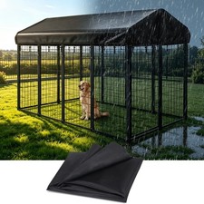 8x4ft 600D Outdoor Dog Kennel Cover Replacement with Drawstring