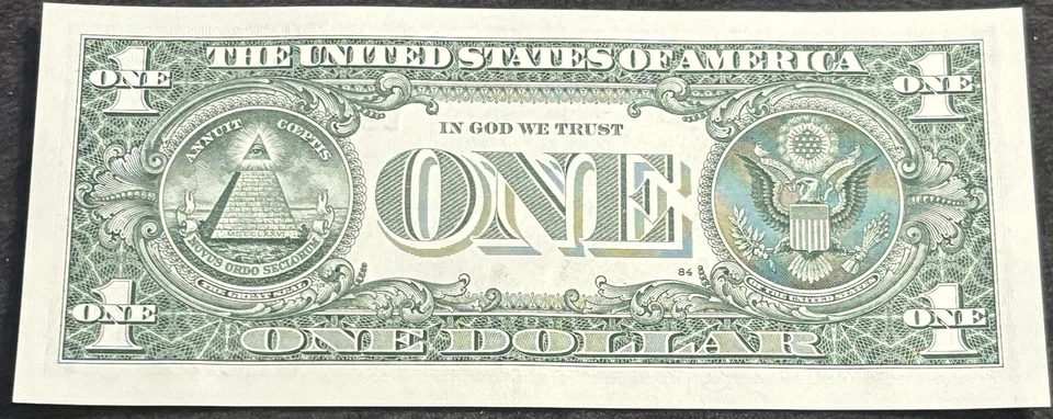 2021 Unc. S.F. $1 Bill Stuck Digit High 55 Gas Pump Error & Green Inkwell Spill - Image 3 of 3