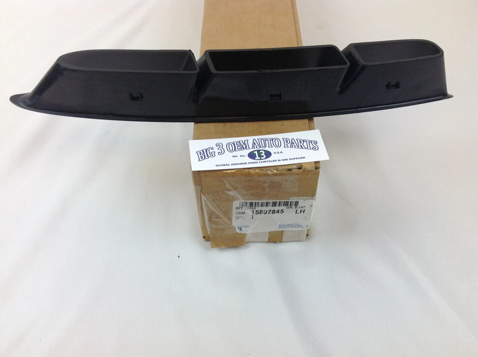 Chevrolet Corvette LH 2006-2013 guardabarros delantero negro rejilla de ventilación exterior nuevo OEM Foto 3 de 3