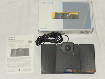 GRUNDIG Fußschalter 536 im OVP für Stenorette, geprüft,ungebrauchtes Ertsatzteil