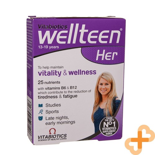 VITABIOTICS WELLTEEN Her 30 Tablets Supplement for Vitality & General Wellness - Picture 1 of 24