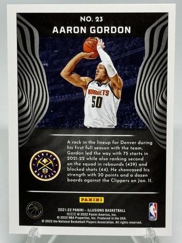 Aaron Gordon 2021-22 Panini Illusions #23 Emerald Parallel Denver Nuggets - Picture 2 of 2