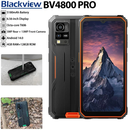 بلاكفيو BV4800 برو 4 G LTE وعرة الهاتف الذكي الروبوت 14.0 المحمول في الهواء الطلق 128 GB