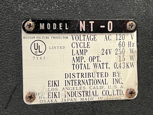 Vintage Eiki Model NT-0 16mm Self-Threading Film Movie Projector - Picture 18 of 19