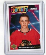 2020-21 UD Series 2 UD Portraits Rookies MacKenzie Entwistle  Chicago Blackhawks