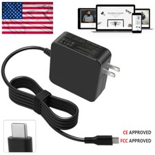 65W watt Laptop Charger Type C USB-C Ac Adapter for Lenovo Asus MacBook Pro Mac