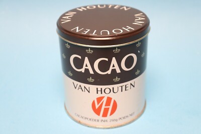  ALTE   BLECHDOSE VAN HOUTEN CACAO MIT ORIGINAL INHALT