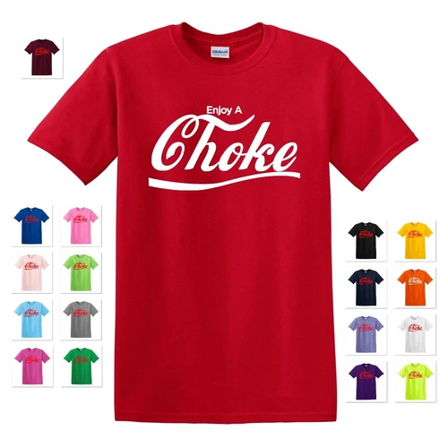 ENJOY A CHOKE COLA SODA JIU JITSU MMA BJJ PARODY FUNNY JOKE GAG TEE T-SHIRT