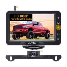 Wireless Backup Camera HD 1080P Bluetooth Rear View 5 Inch Split Screen Touch...