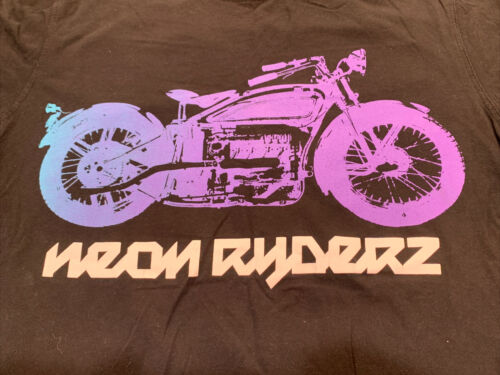 RARE Vintage Juicy Couture Neon Ryderz T-shirt Motorcycle 07 Tee XL