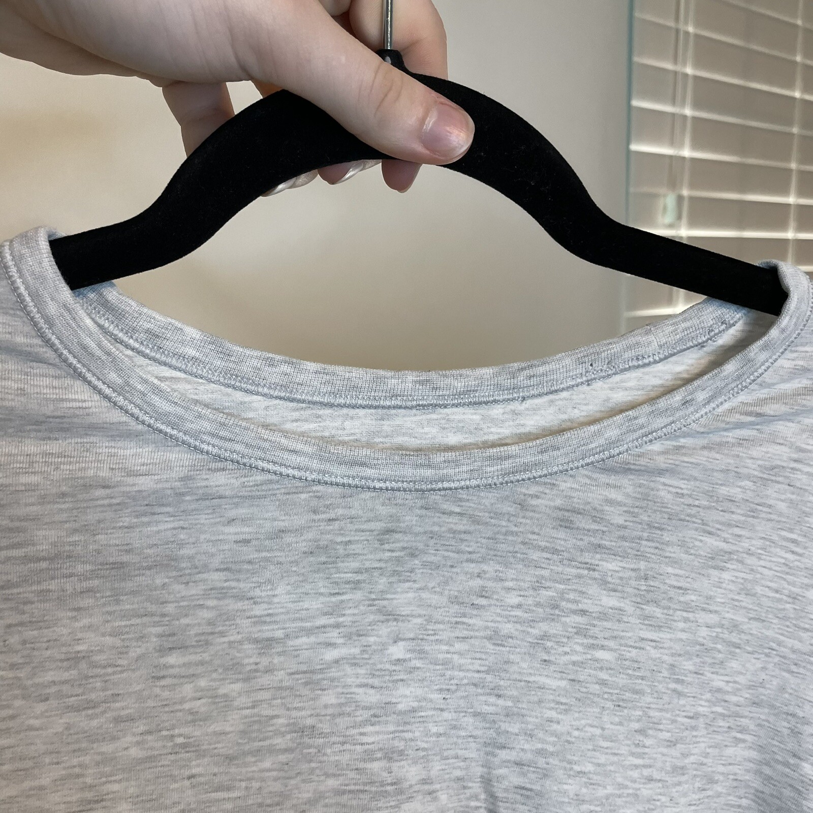 Lululemon Heathered Gray Basic Short Sleeved Tee … - image 5