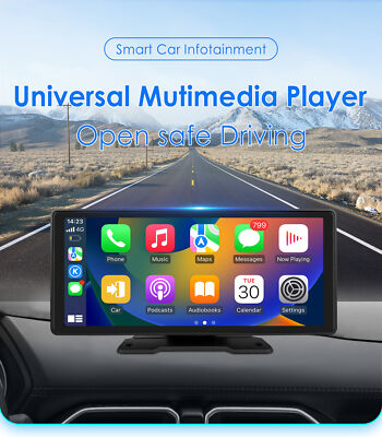 10.26'' Portable IPS Touch Screen Wireless Apple CarPlay Android Auto Car Radio
