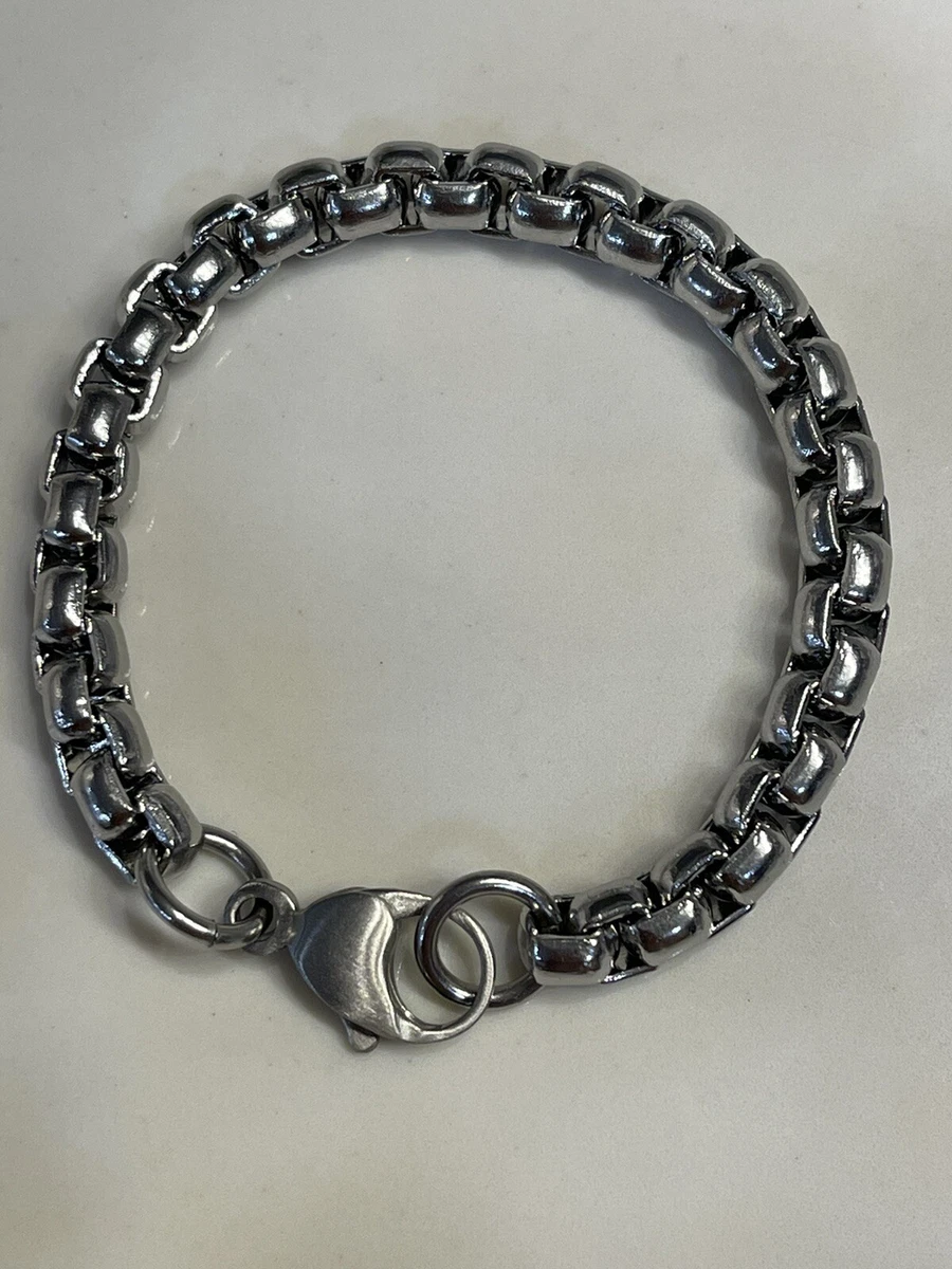EDC Classic Men’s Stainless Steel 8x8mm Fat Chain Bracelet, 8-3/4”, 22cm