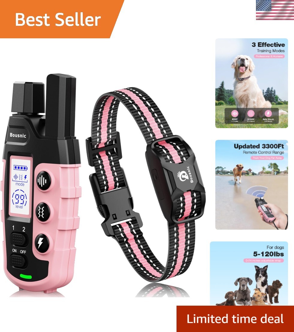 Dog Shock Collar 3300Ft Dog Training Collar with Remote for